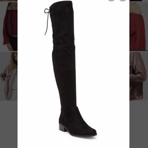 Black Suede Over-the-Knee Boots, size 9.5 NWT